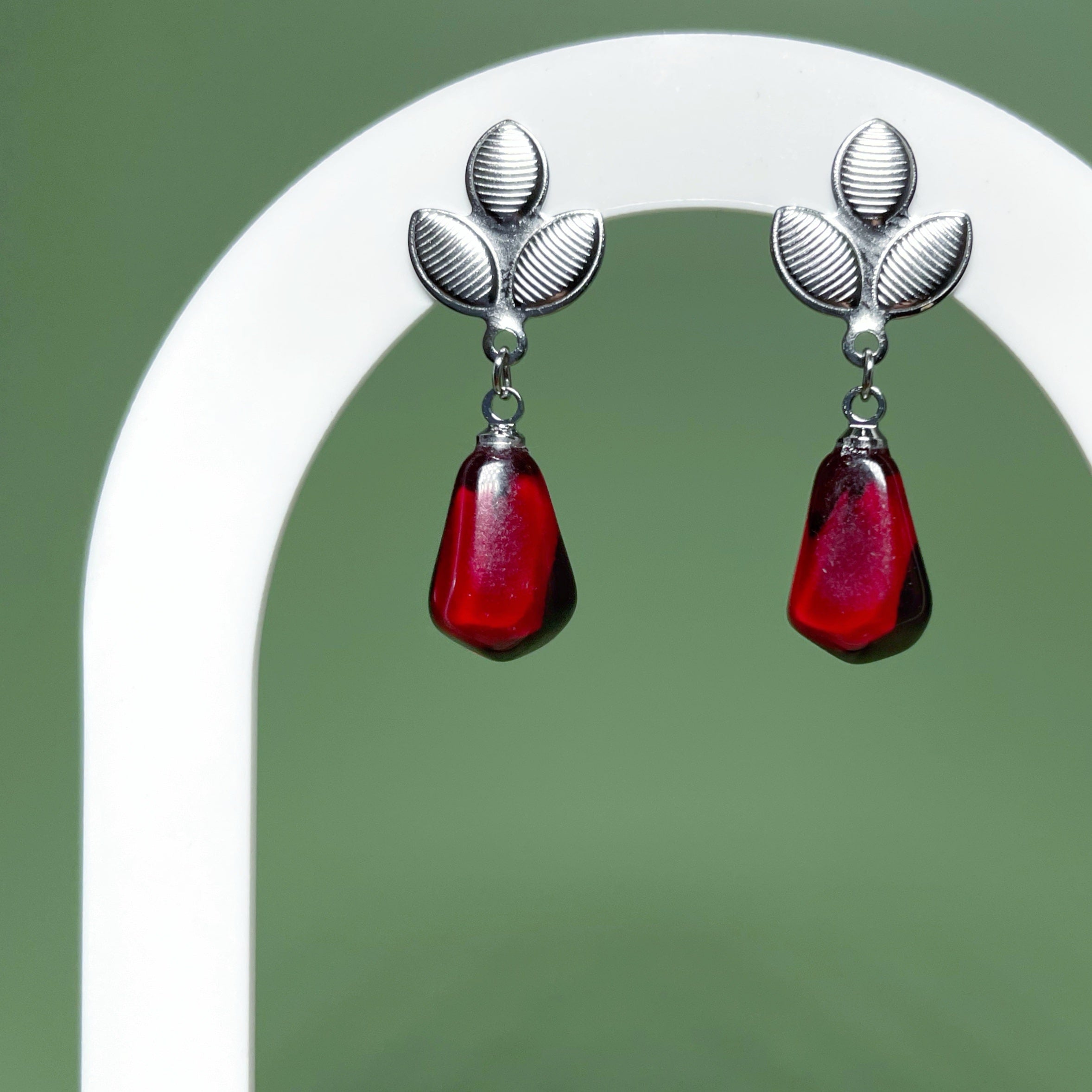 Pendientes “Generalife” plateado oscuro